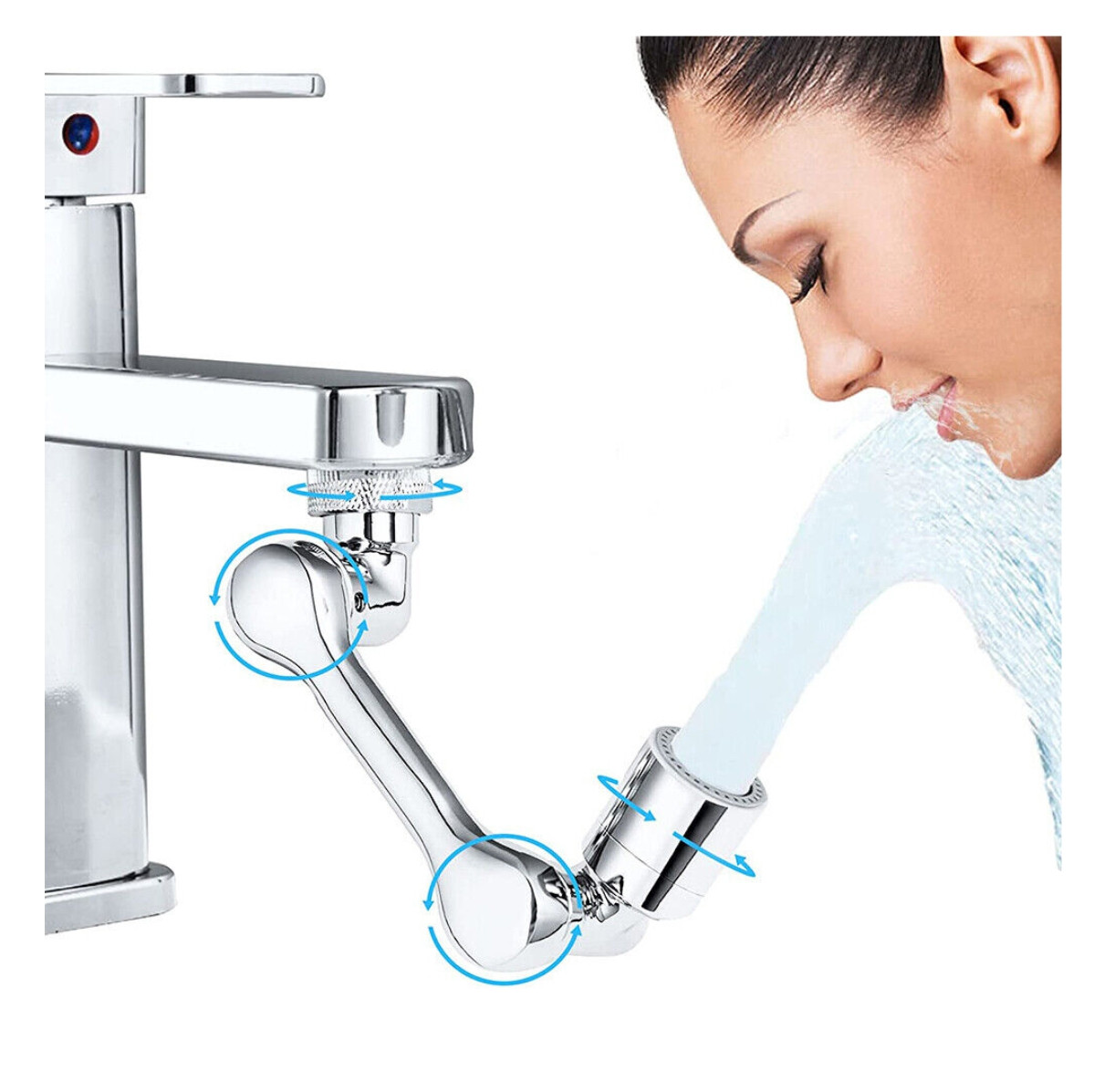 Miniatura 5 de Grifo Giratorio 1080° Ahorra Agua Cocina